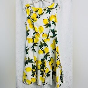 Gardenwed Limoncello Amalfi Vacation Style Sleeveless Knee Height SunDress L